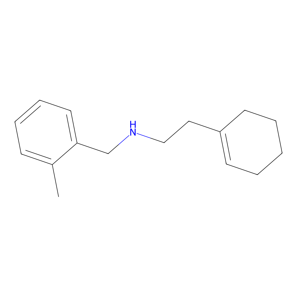(2-Cyclohex-1-EN-1-ylethyl)(2-methylbenzyl)amine molecular structure, CAS 356531-13-0