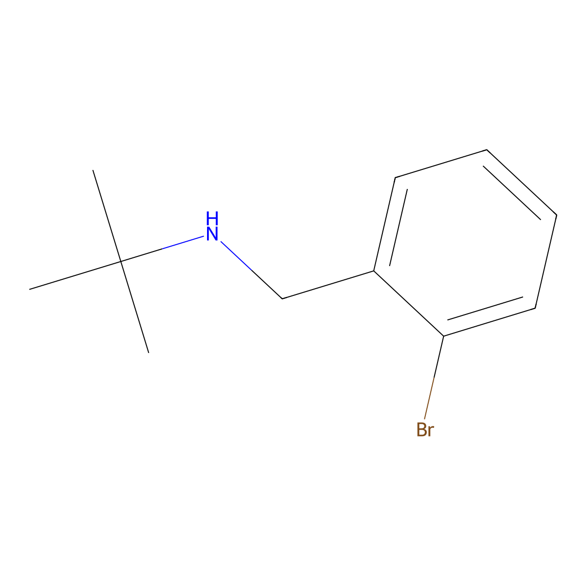 N-[(2-Bromophenyl)methyl]-2-methylpropan-2-amine molecular structure, CAS 356531-35-6
