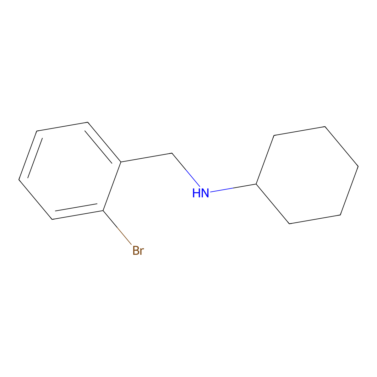 N-[(2-bromophenyl)methyl]cyclohexanamine molecular structure, CAS 356531-41-4
