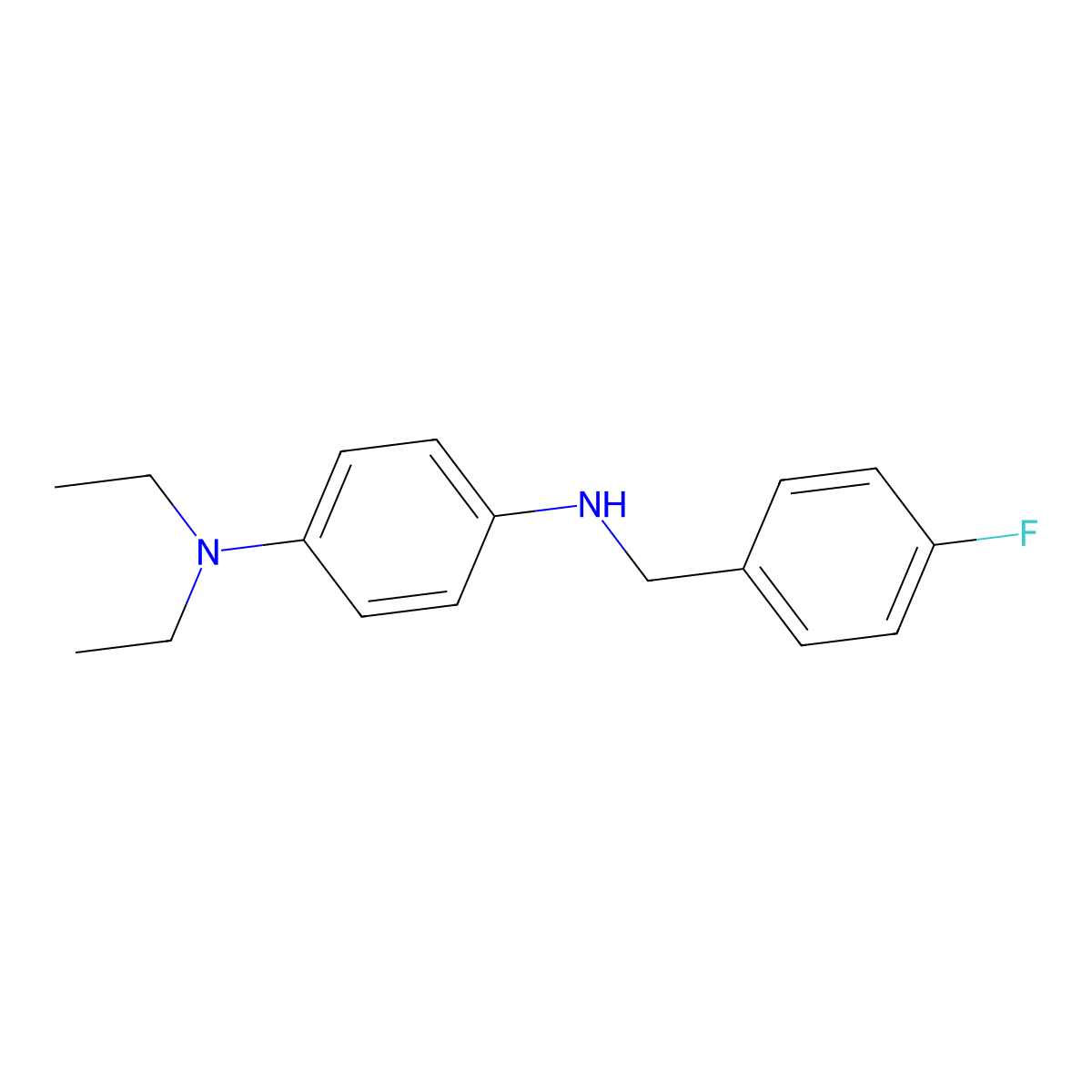 N1,N1-Diethyl-N4-[(4-fluorophenyl)methyl]-1,4-benzenediamine molecular structure, CAS 356531-48-1