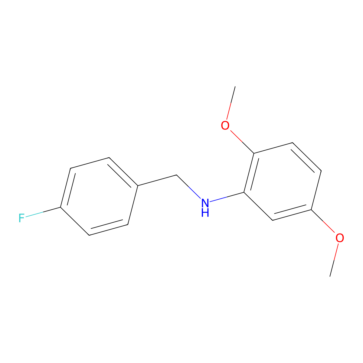N-(4-Fluorobenzyl)-2,5-dimethoxyaniline molecular structure, CAS 356531-61-8
