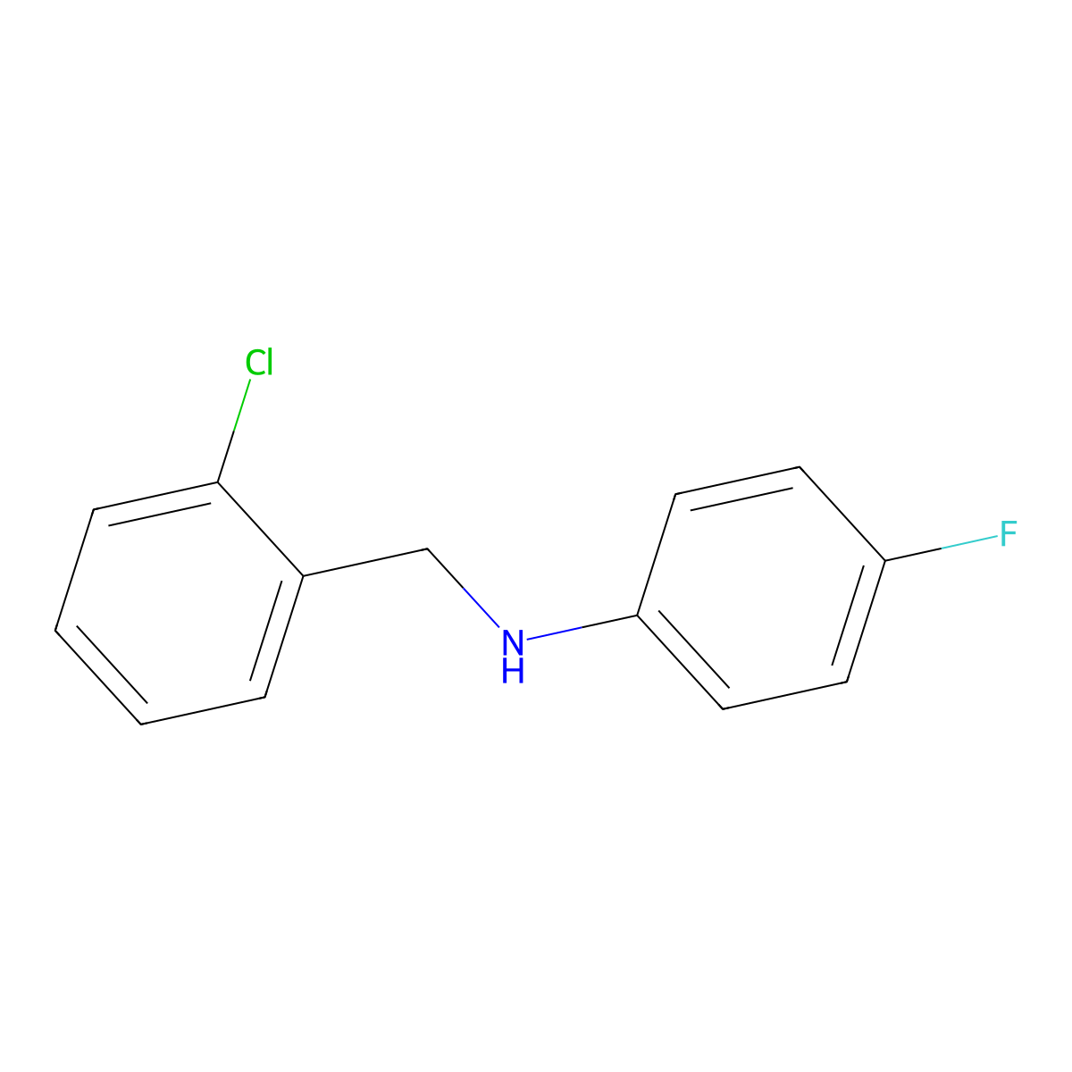 N-[(2-chlorophenyl)methyl]-4-fluoroaniline molecular structure, CAS 356531-97-0
