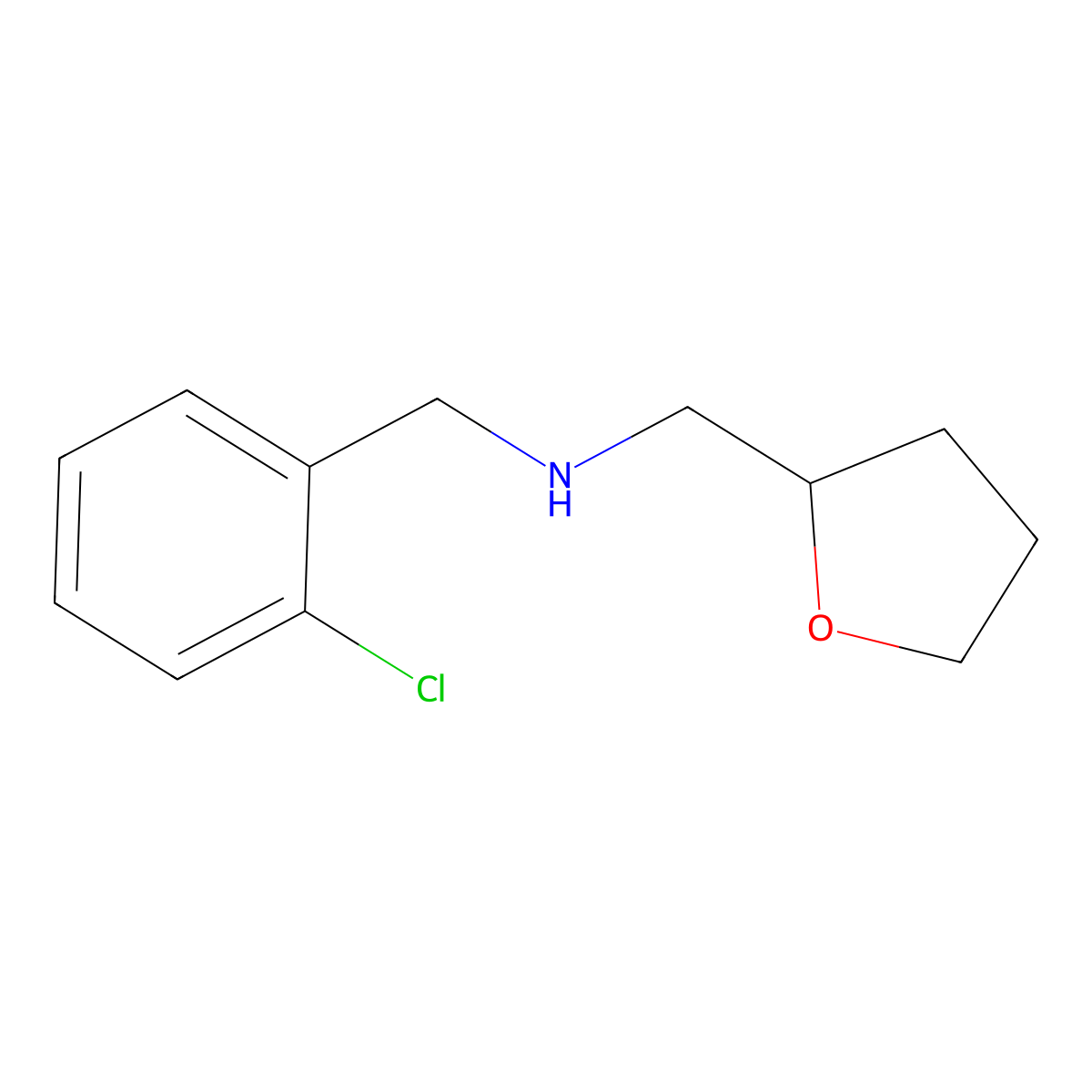 (2-Chloro-benzyl)-(tetrahydro-furan-2-ylmethyl)-amine molecular structure, CAS 356532-08-6
