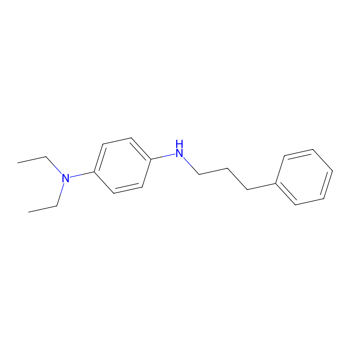 N1,N1-diethyl-N4-(3-phenylpropyl)-1,4-benzenediamine molecular structure, CAS 356532-28-0