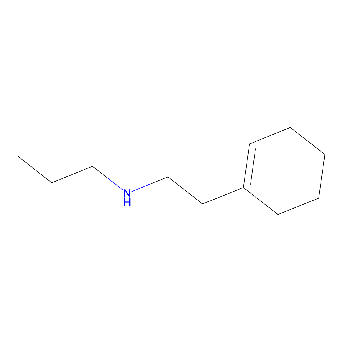 (2-Cyclohex-1-EN-1-ylethyl)propylamine molecular structure, CAS 356532-69-9