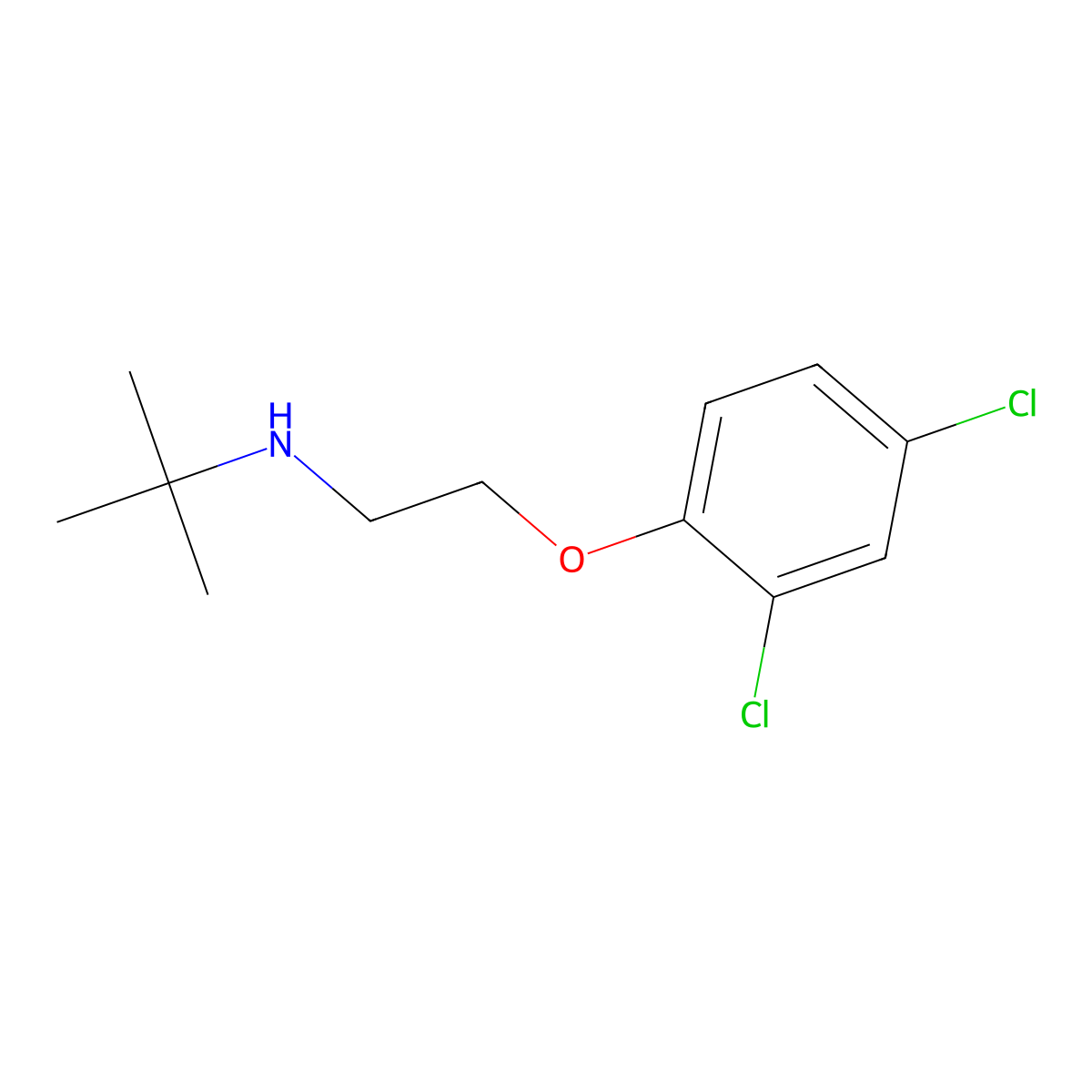 N-[2-(2,4-Dichlorophenoxy)ethyl]-2-methyl-2-propanamine molecular structure, CAS 356532-97-3