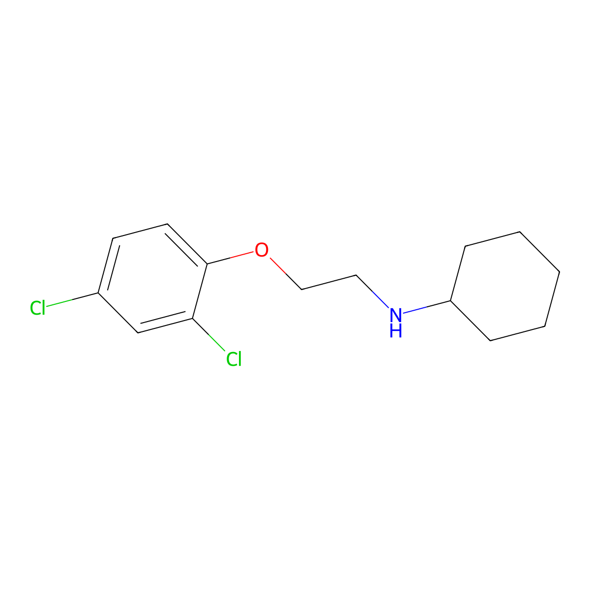 N-[2-(2,4-Dichlorophenoxy)ethyl]cyclohexanamine molecular structure, CAS 356533-07-8