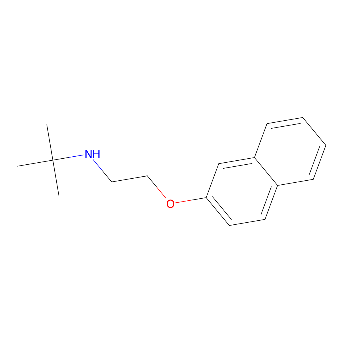 2-methyl-N-(2-naphthalen-2-yloxyethyl)propan-2-amine molecular structure, CAS 356533-40-9