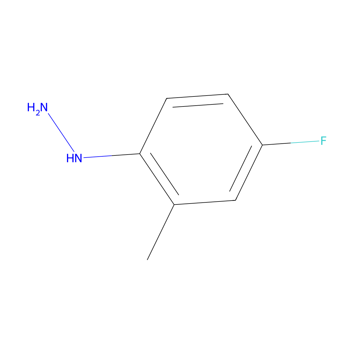 (4-Fluoro-2-methylphenyl)hydrazine molecular structure, CAS 356534-04-8