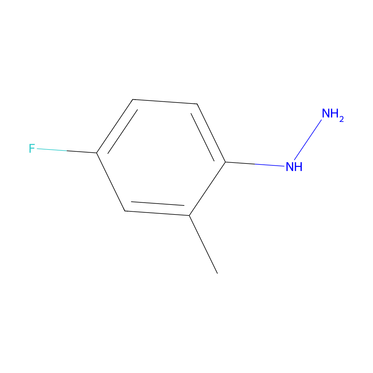 (4-Fluoro-2-methylphenyl)hydrazine molecular structure, CAS 356534-04-8