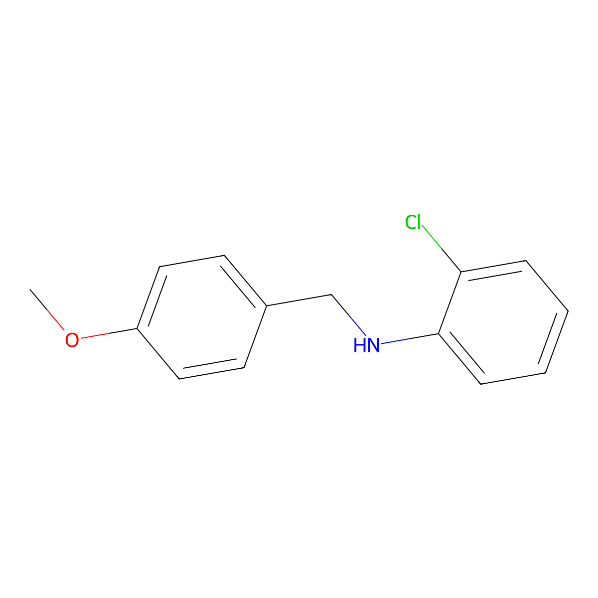 2-Chloro-N-(4-methoxybenzyl)aniline molecular structure, CAS 356536-88-4