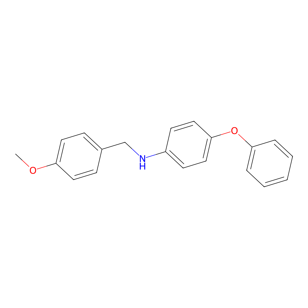 N-(4-Methoxybenzyl)-4-phenoxyaniline molecular structure, CAS 356536-92-0