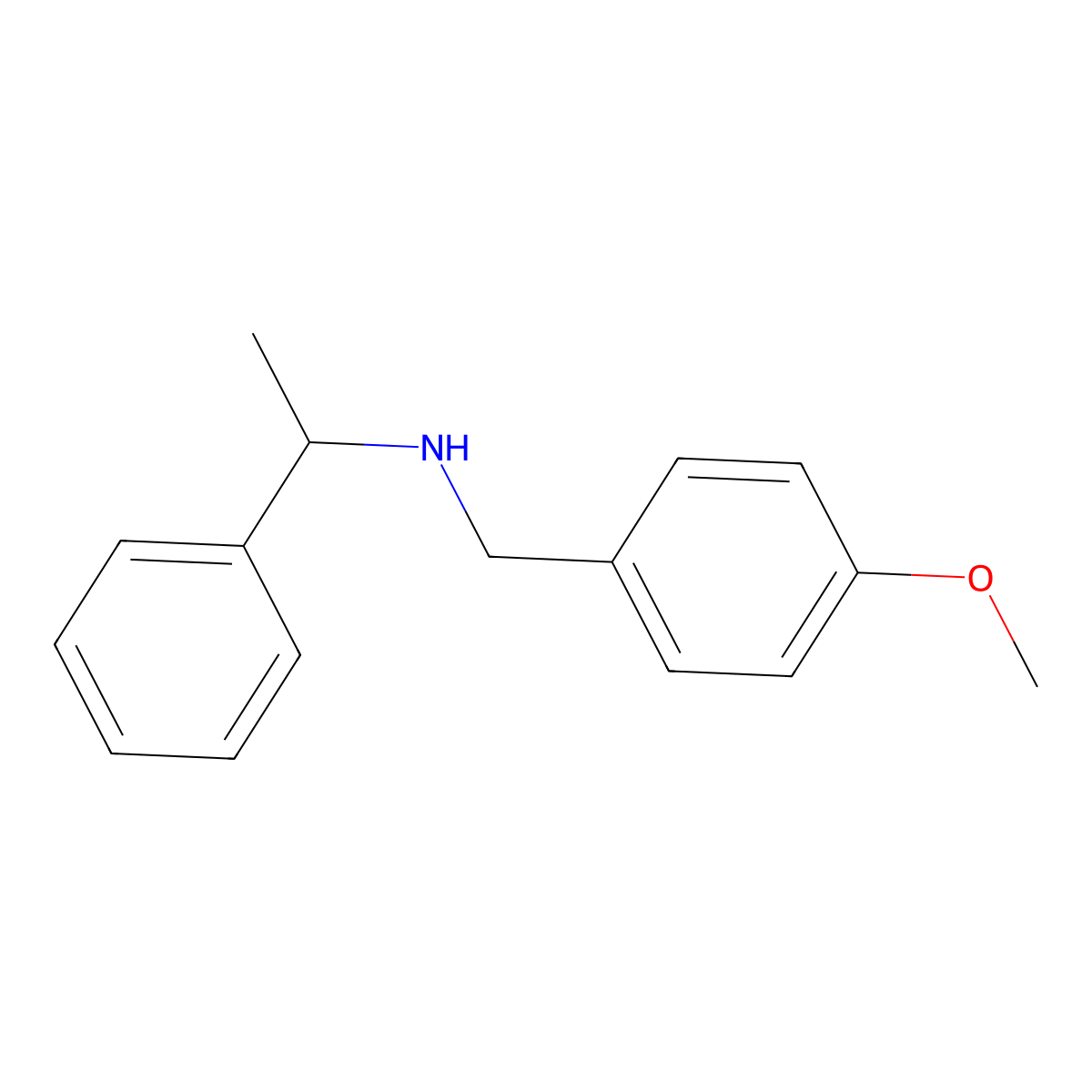 N-(4-methoxybenzyl)-1-phenylethanamine molecular structure, CAS 356537-04-7