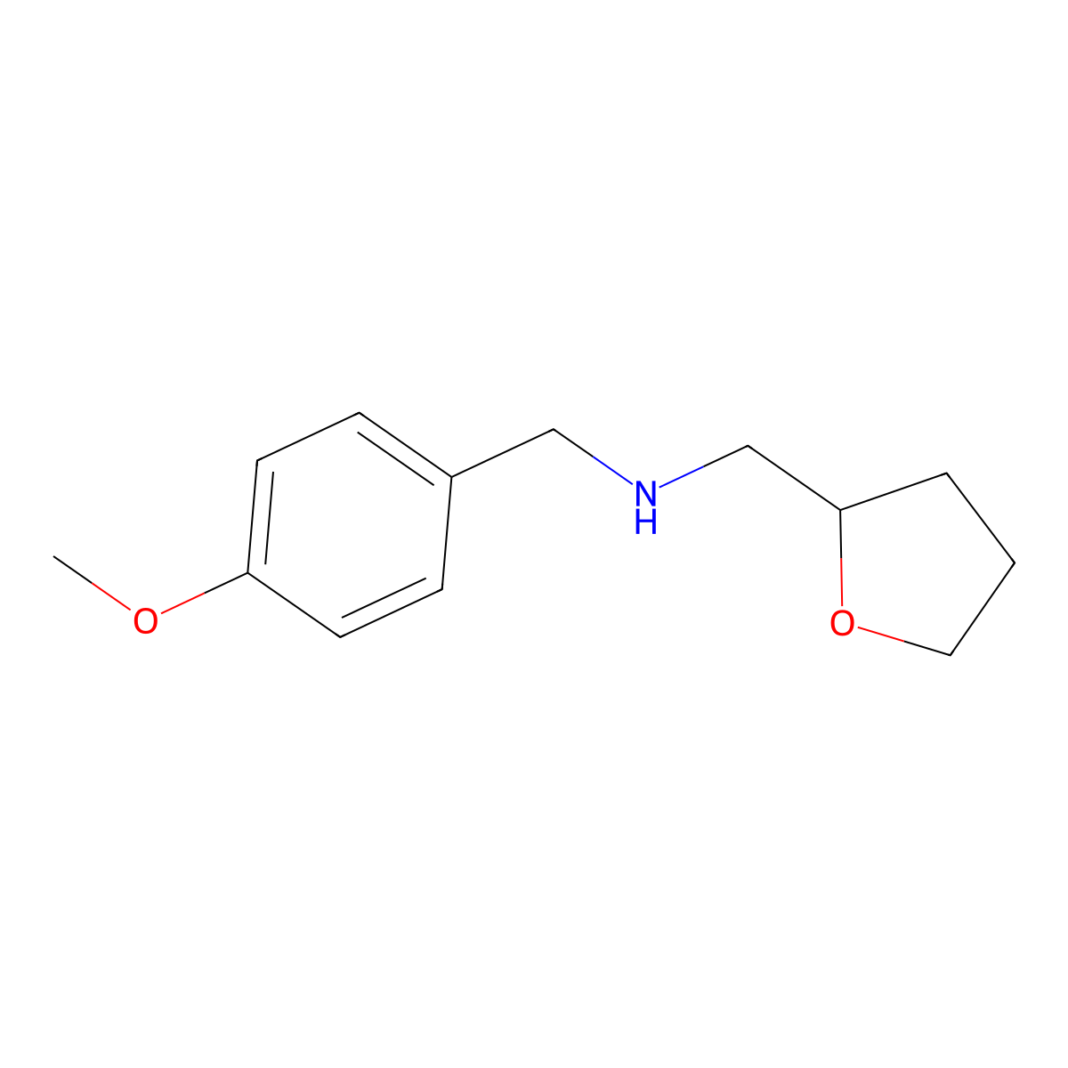 (4-Methoxy-benzyl)-(tetrahydro-furan-2-ylmethyl)-amine molecular structure, CAS 356537-07-0