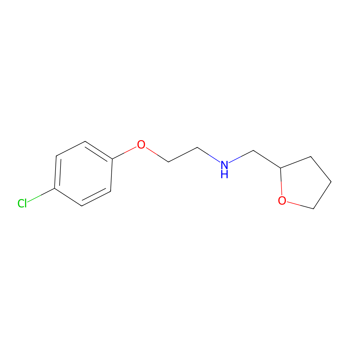 [2-(4-Chloro-phenoxy)-ethyl]-(tetrahydro-furan-2-ylmethyl)-amine molecular structure, CAS 356537-32-1