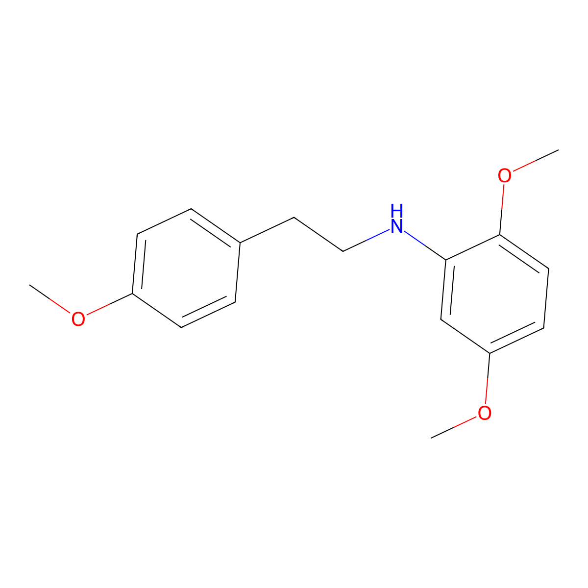 2,5-Dimethoxy-N-(4-methoxyphenethyl)aniline molecular structure, CAS 356537-89-8
