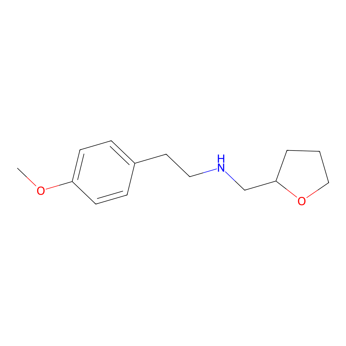 2-(4-methoxyphenyl)-N-(tetrahydrofuran-2-ylmethyl)ethanamine molecular structure, CAS 356537-93-4