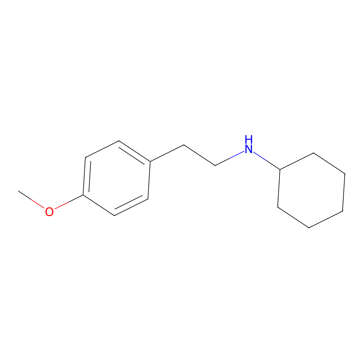 N-[2-(4-methoxyphenyl)ethyl]cyclohexanamine molecular structure, CAS 356537-95-6