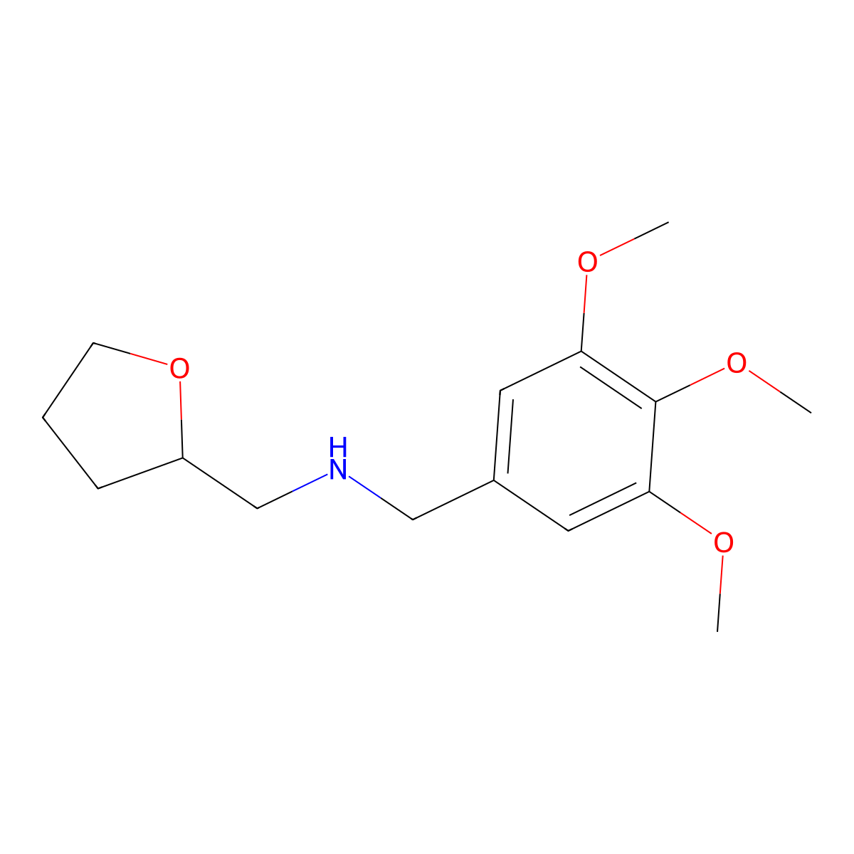 (Tetrahydro-furan-2-ylmethyl)-(3,4,5-trimethoxy-benzyl)-amine molecular structure, CAS 356538-15-3