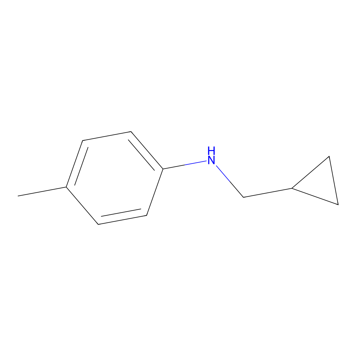 N-(Cyclopropylmethyl)-4-methylaniline molecular structure, CAS 356539-35-0