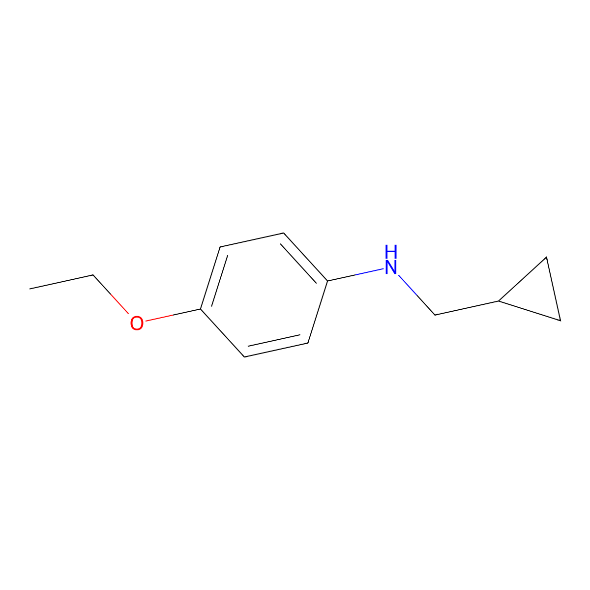 N-(cyclopropylmethyl)-4-ethoxyaniline molecular structure, CAS 356539-41-8