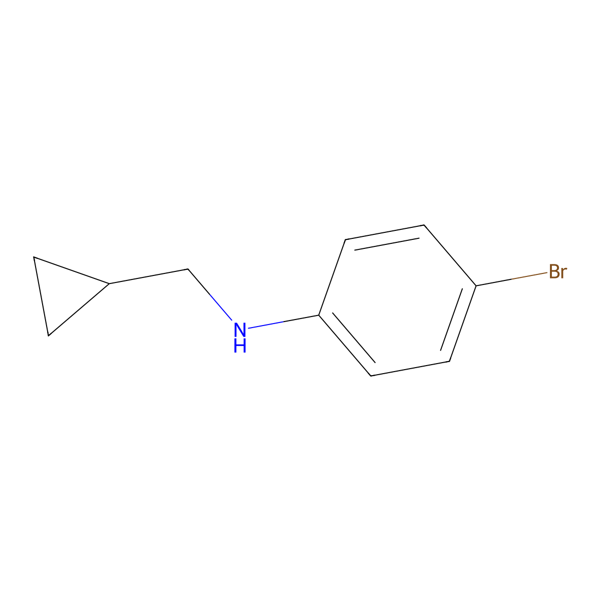 4-Bromo-N-(cyclopropylmethyl)aniline molecular structure, CAS 356539-42-9