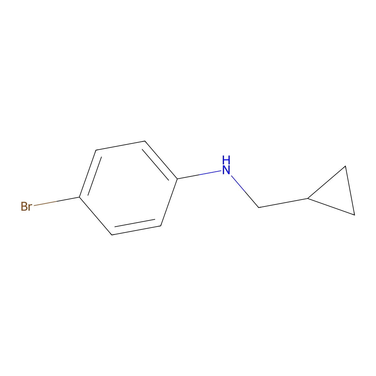 4-Bromo-N-(cyclopropylmethyl)aniline molecular structure, CAS 356539-42-9