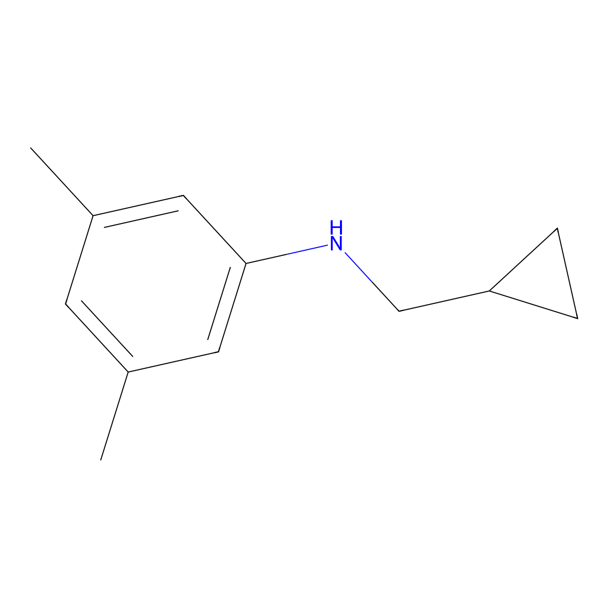 N-(cyclopropylmethyl)-3,5-dimethylaniline molecular structure, CAS 356539-49-6