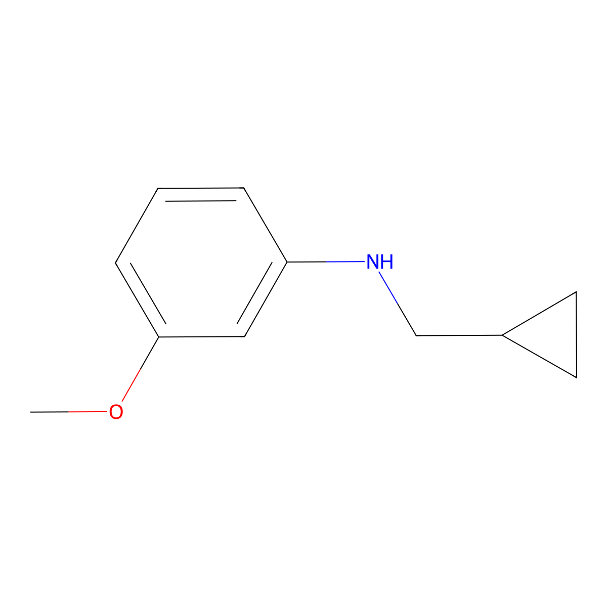 N-(cyclopropylmethyl)-3-methoxyaniline molecular structure, CAS 356539-55-4