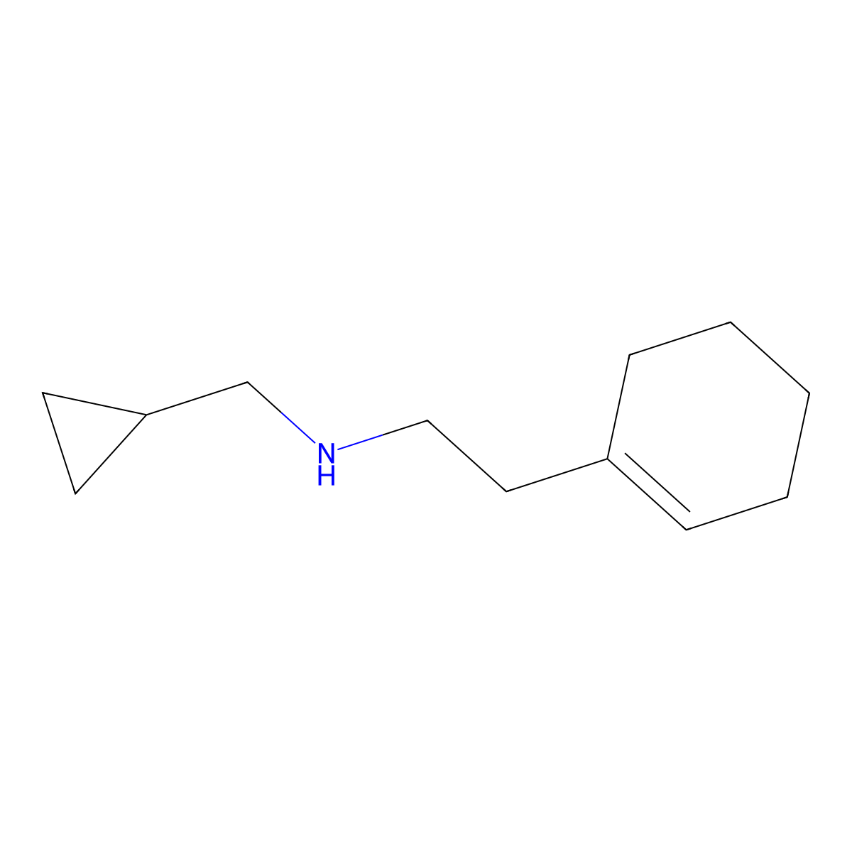 (2-Cyclohex-1-EN-1-ylethyl)(cyclopropylmethyl)amine molecular structure, CAS 356539-58-7