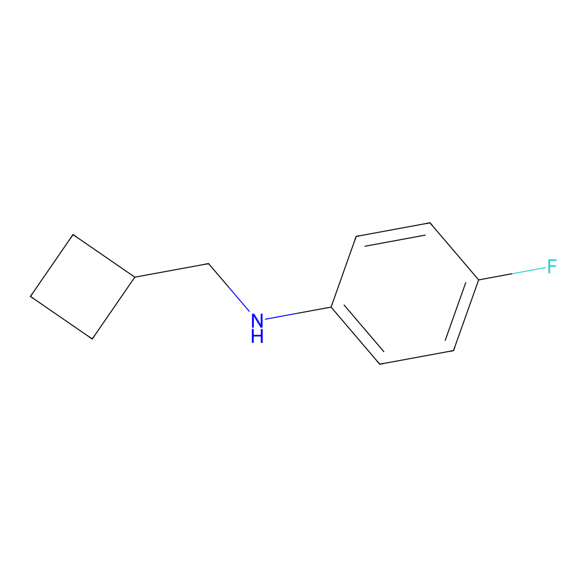 Cyclobutylmethyl-(4-fluoro-phenyl)-amine molecular structure, CAS 356539-70-3