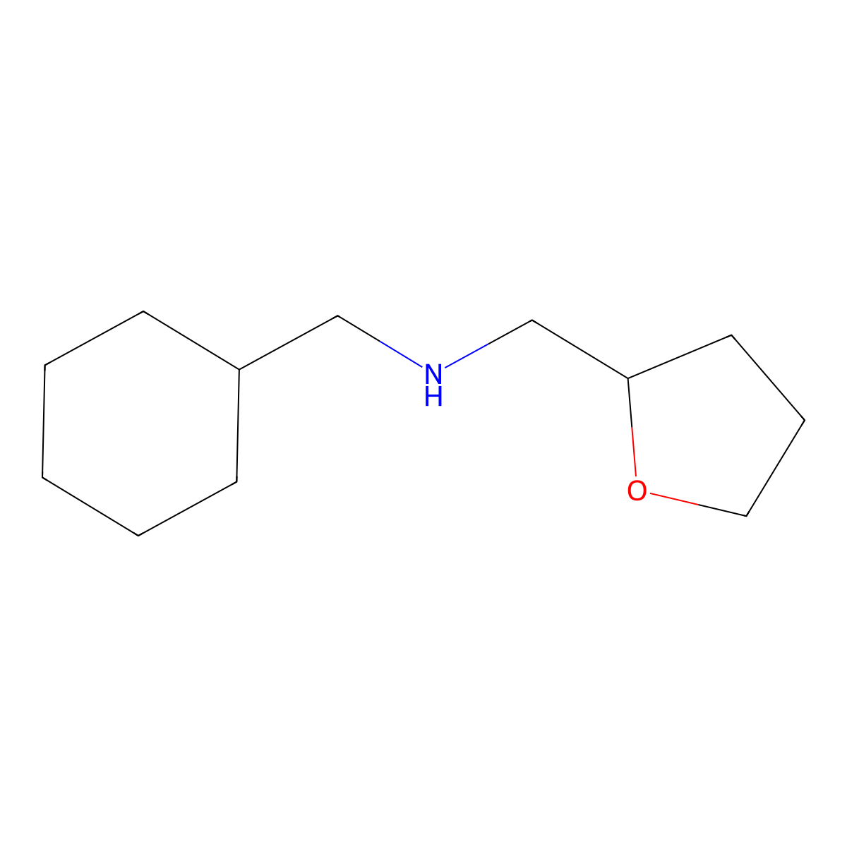 1-Cyclohexyl-N-((tetrahydrofuran-2-yl)methyl)methanamine molecular structure, CAS 356540-19-7