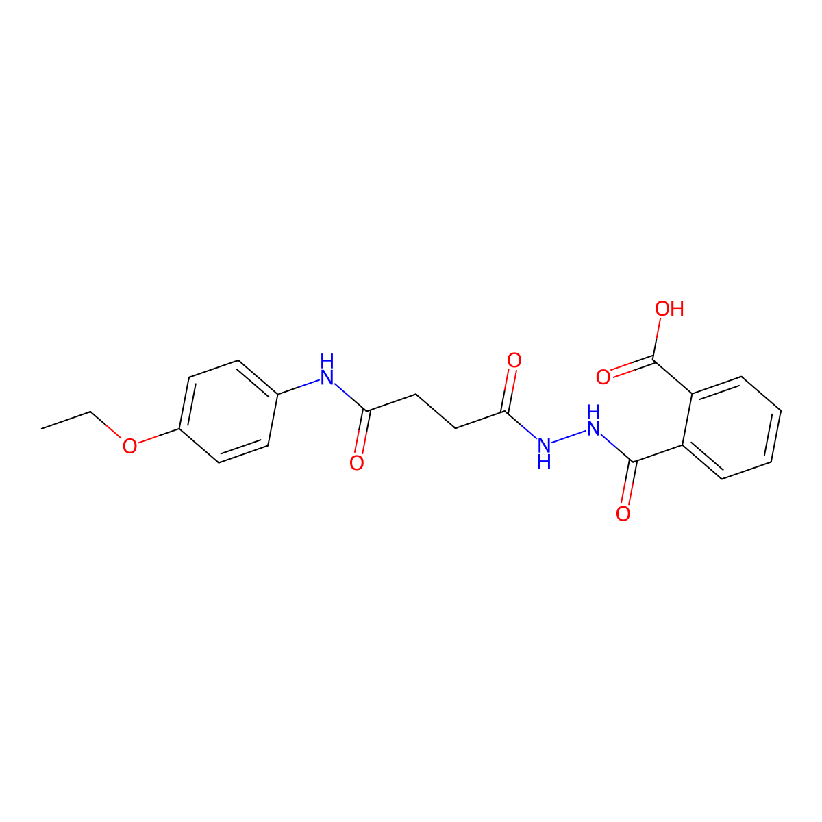 2-[[[4-(4-Ethoxyanilino)-4-oxobutanoyl]amino]carbamoyl]benzoic acid molecular structure, CAS 356541-05-4