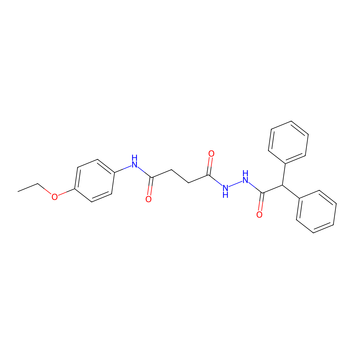 4-[2-(2,2-diphenylacetyl)hydrazinyl]-N-(4-ethoxyphenyl)-4-oxobutanamide molecular structure, CAS 356541-31-6