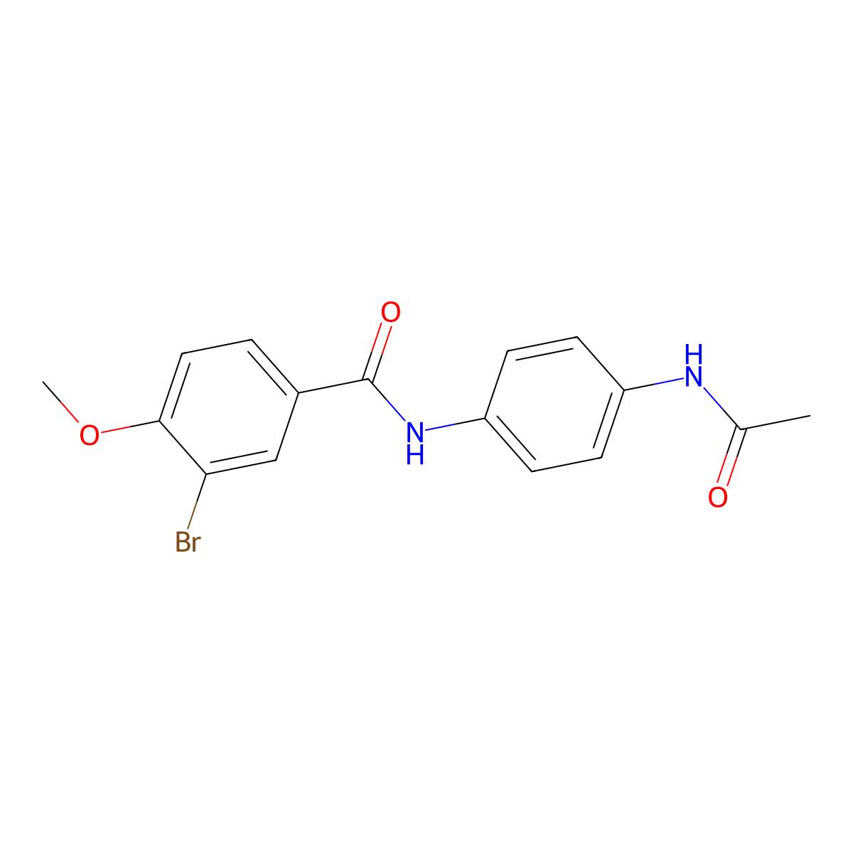 N-[4-(acetylamino)phenyl]-3-bromo-4-methoxybenzamide molecular structure, CAS 356541-49-6
