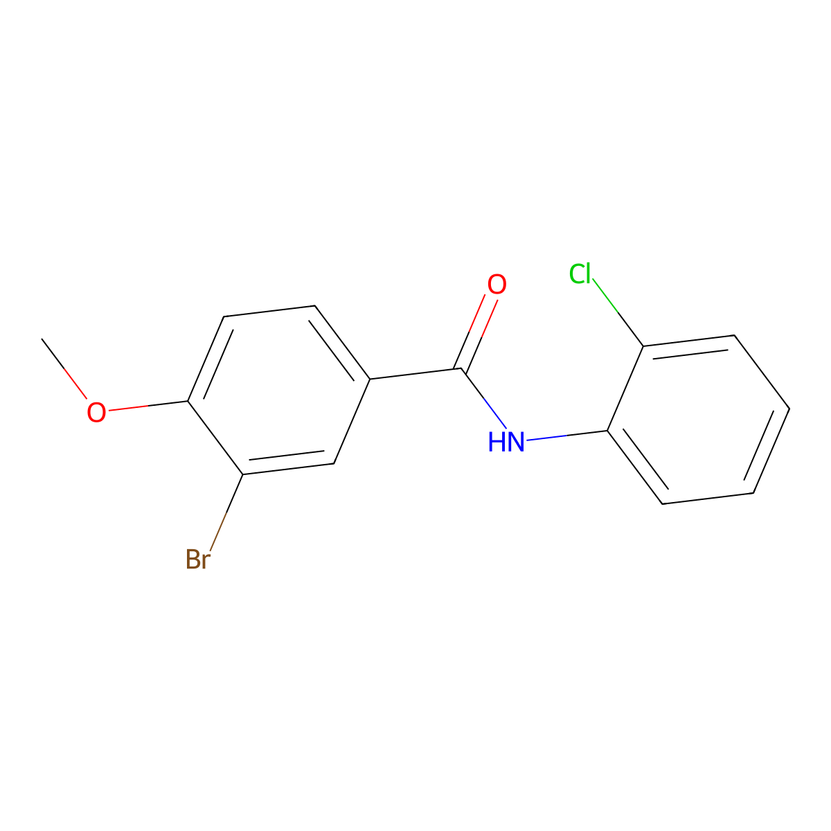 3-bromo-N-(2-chlorophenyl)-4-methoxybenzamide molecular structure, CAS 356541-59-8