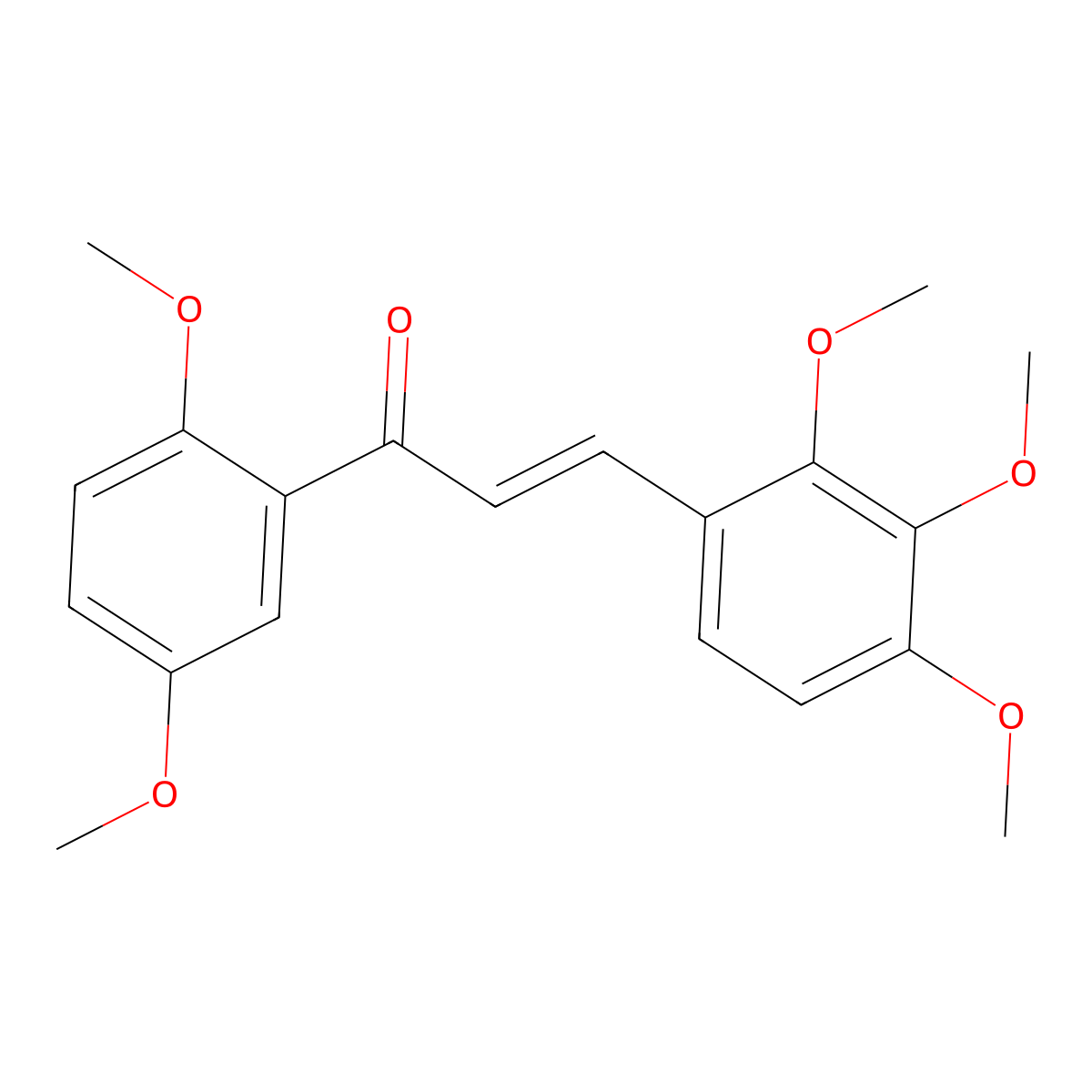 (2E)-1-(2,5-dimethoxyphenyl)-3-(2,3,4-trimethoxyphenyl)prop-2-en-1-one molecular structure, CAS 356543-06-1