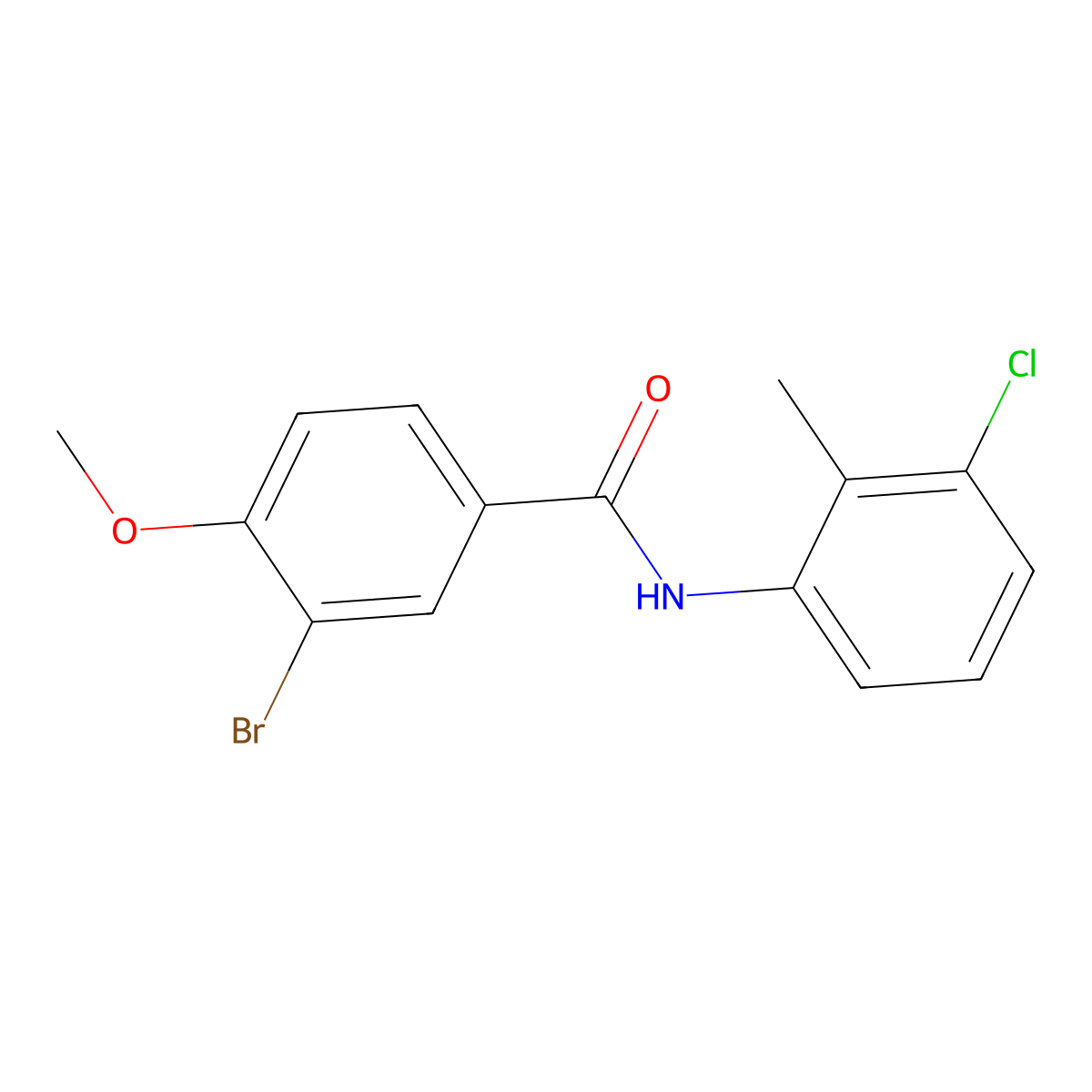 3-bromo-N-(3-chloro-2-methylphenyl)-4-methoxybenzamide molecular structure, CAS 356550-19-1