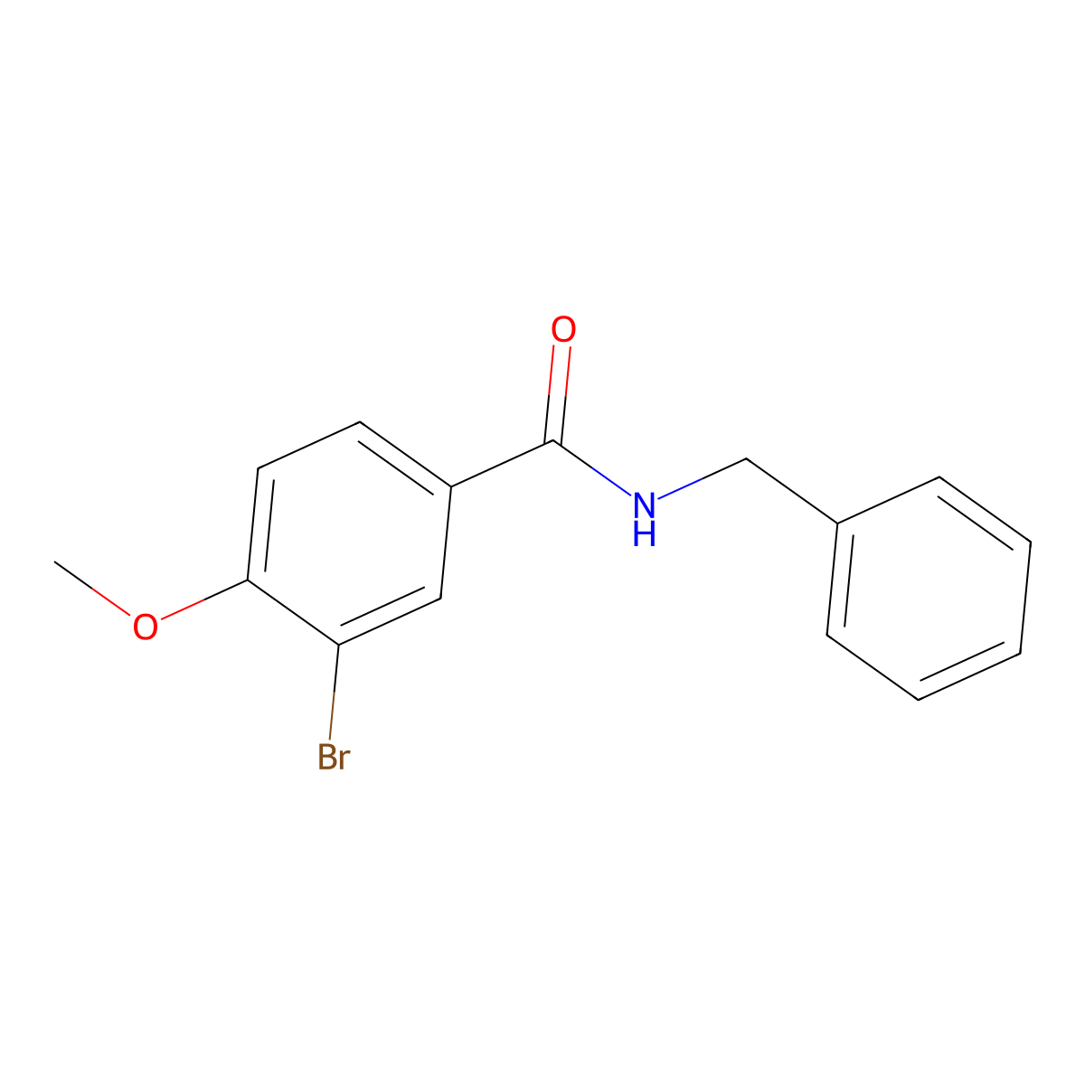 N-benzyl-3-bromo-4-methoxybenzamide molecular structure, CAS 356550-23-7
