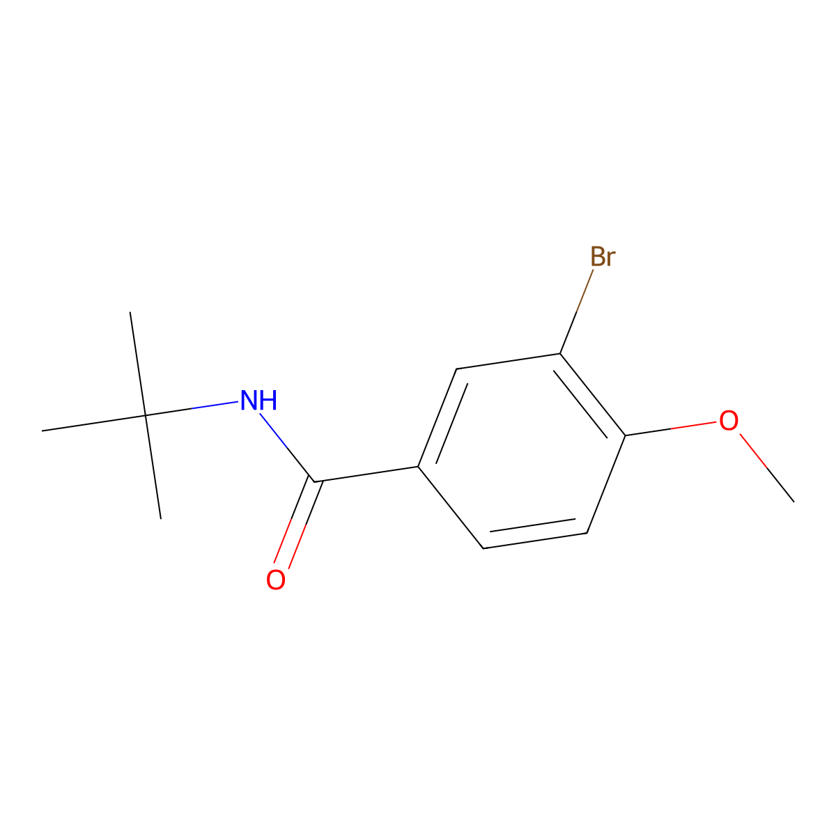 N-T-Butyl 3-bromo-4-methoxybenzamide molecular structure, CAS 356550-24-8