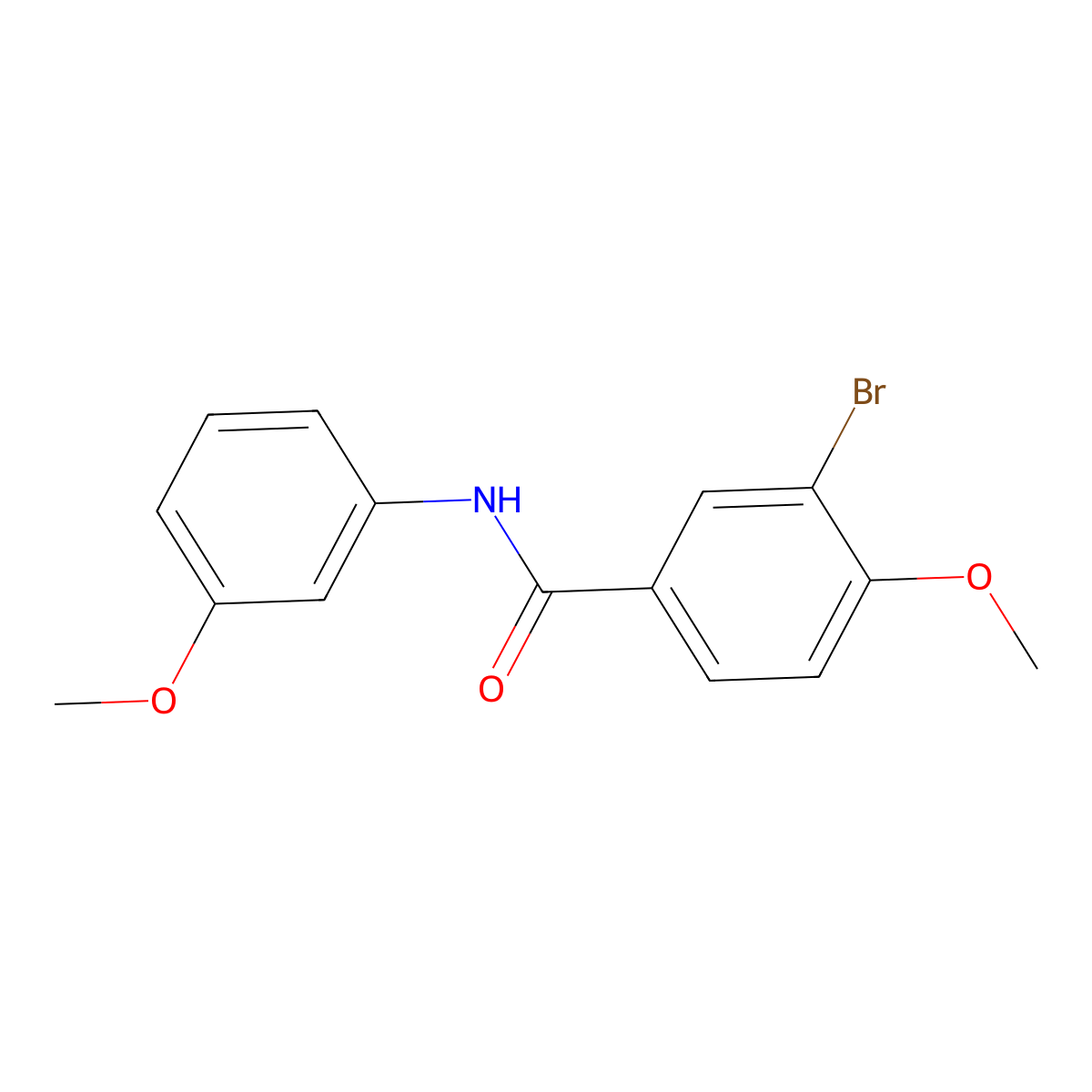 3-bromo-4-methoxy-N-(3-methoxyphenyl)benzamide molecular structure, CAS 356550-30-6