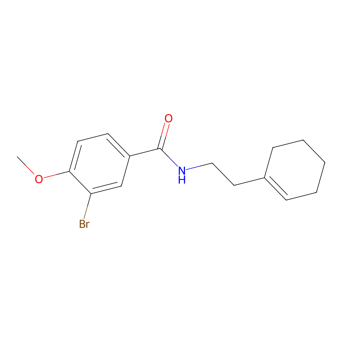 3-bromo-N-[2-(1-cyclohexen-1-yl)ethyl]-4-methoxybenzamide molecular structure, CAS 356550-38-4
