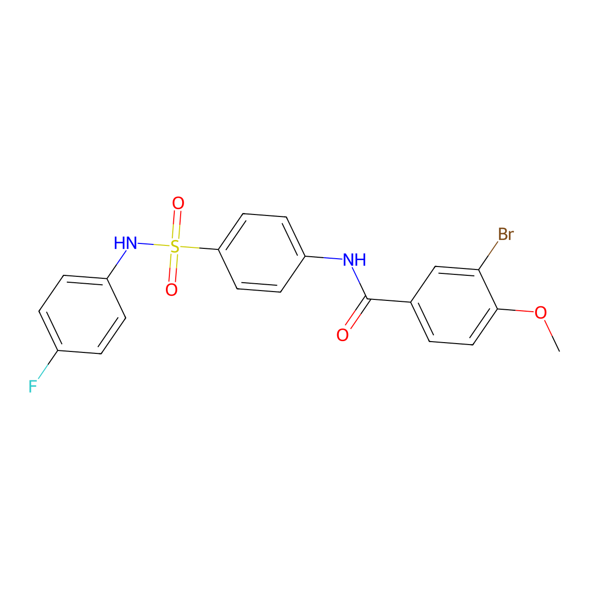 3-bromo-N-{4-[(4-fluorophenyl)sulfamoyl]phenyl}-4-methoxybenzamide molecular structure, CAS 356550-42-0
