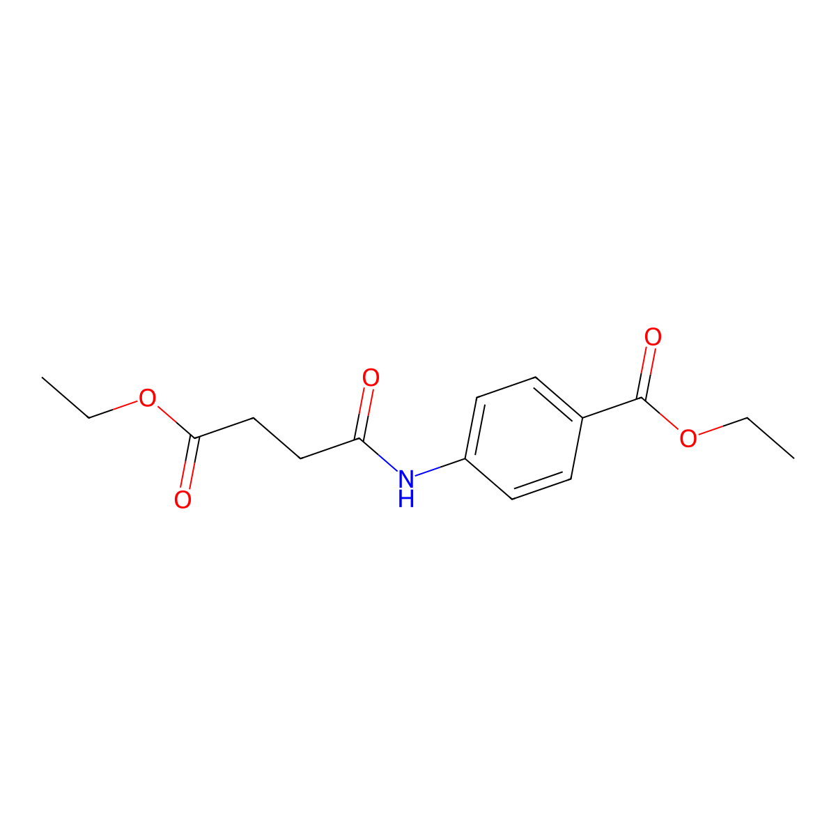 Ethyl 4-[(4-ethoxy-4-oxobutanoyl)amino]benzoate molecular structure, CAS 356550-45-3