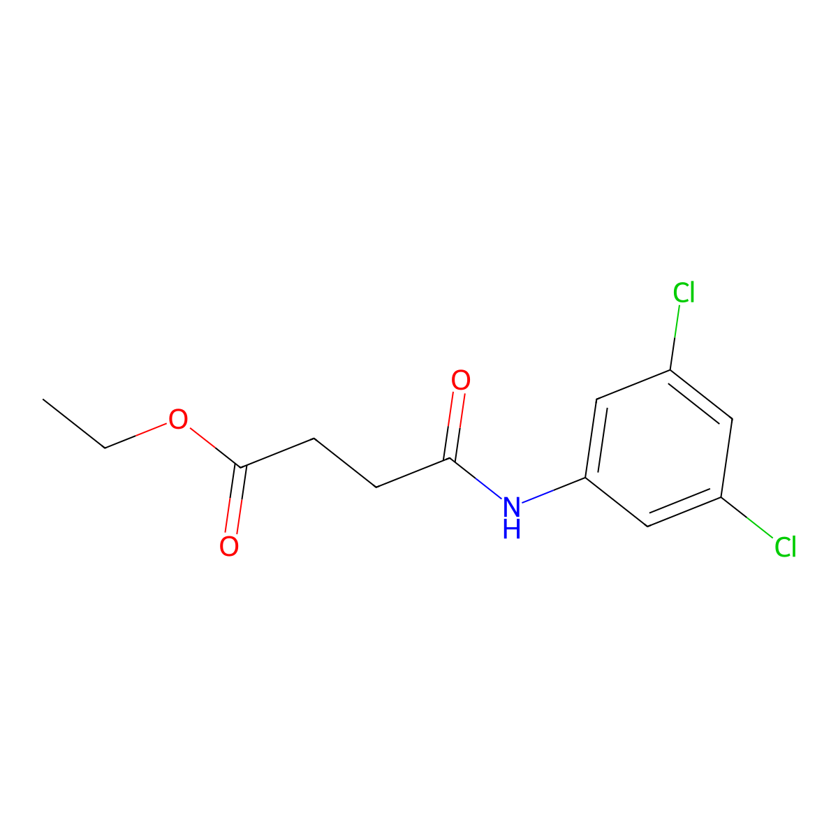 Ethyl 4-[(3,5-dichlorophenyl)amino]-4-oxobutanoate molecular structure, CAS 356550-67-9