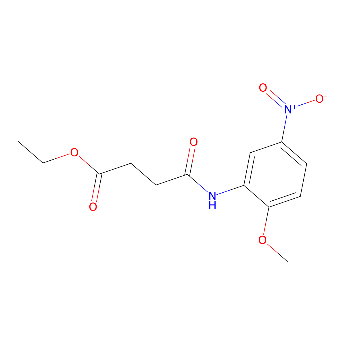 Ethyl 4-[(2-methoxy-5-nitrophenyl)amino]-4-oxobutanoate molecular structure, CAS 356550-69-1