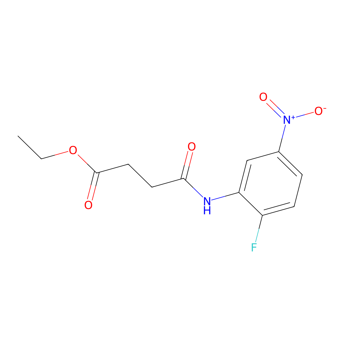 Ethyl 4-[(2-fluoro-5-nitrophenyl)amino]-4-oxobutanoate molecular structure, CAS 356550-75-9