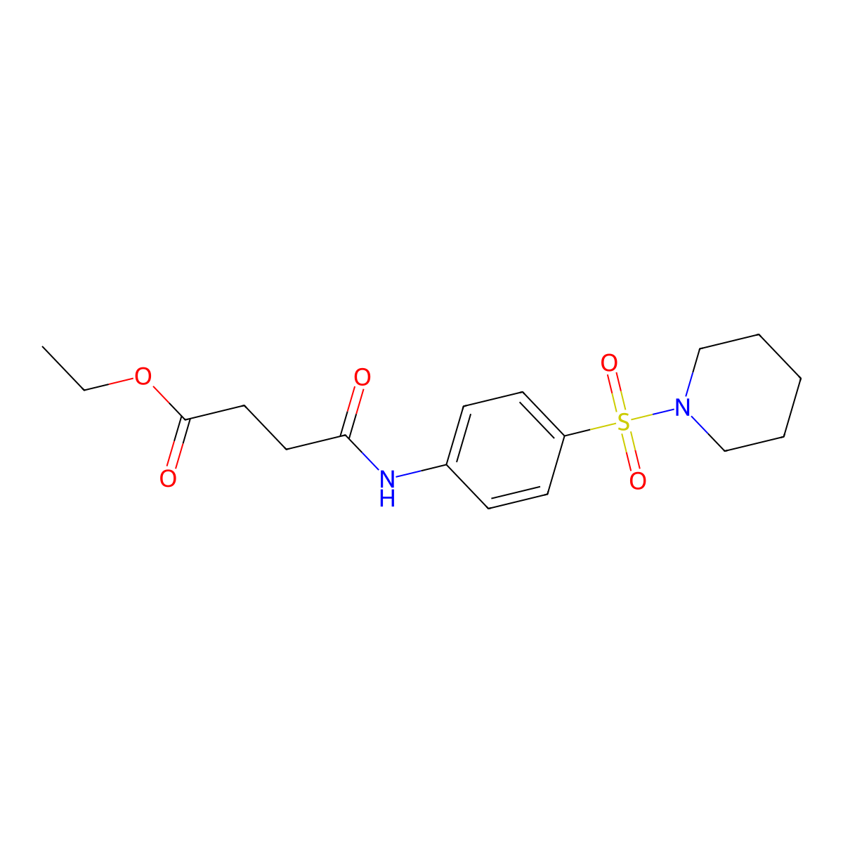Ethyl 4-oxo-4-(4-piperidin-1-ylsulfonylanilino)butanoate molecular structure, CAS 356550-80-6