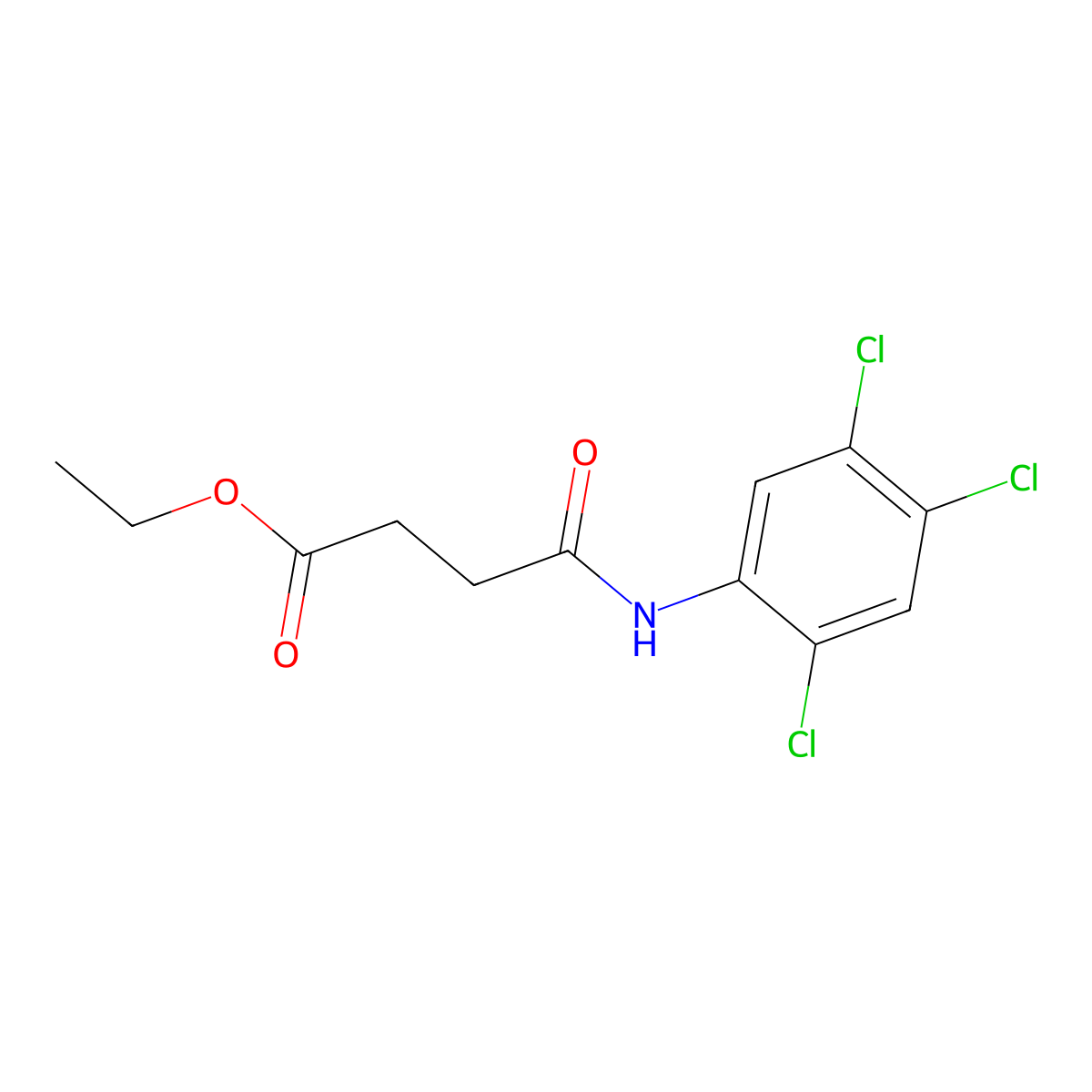 Ethyl 4-oxo-4-(2,4,5-trichloroanilino)butanoate molecular structure, CAS 356550-86-2