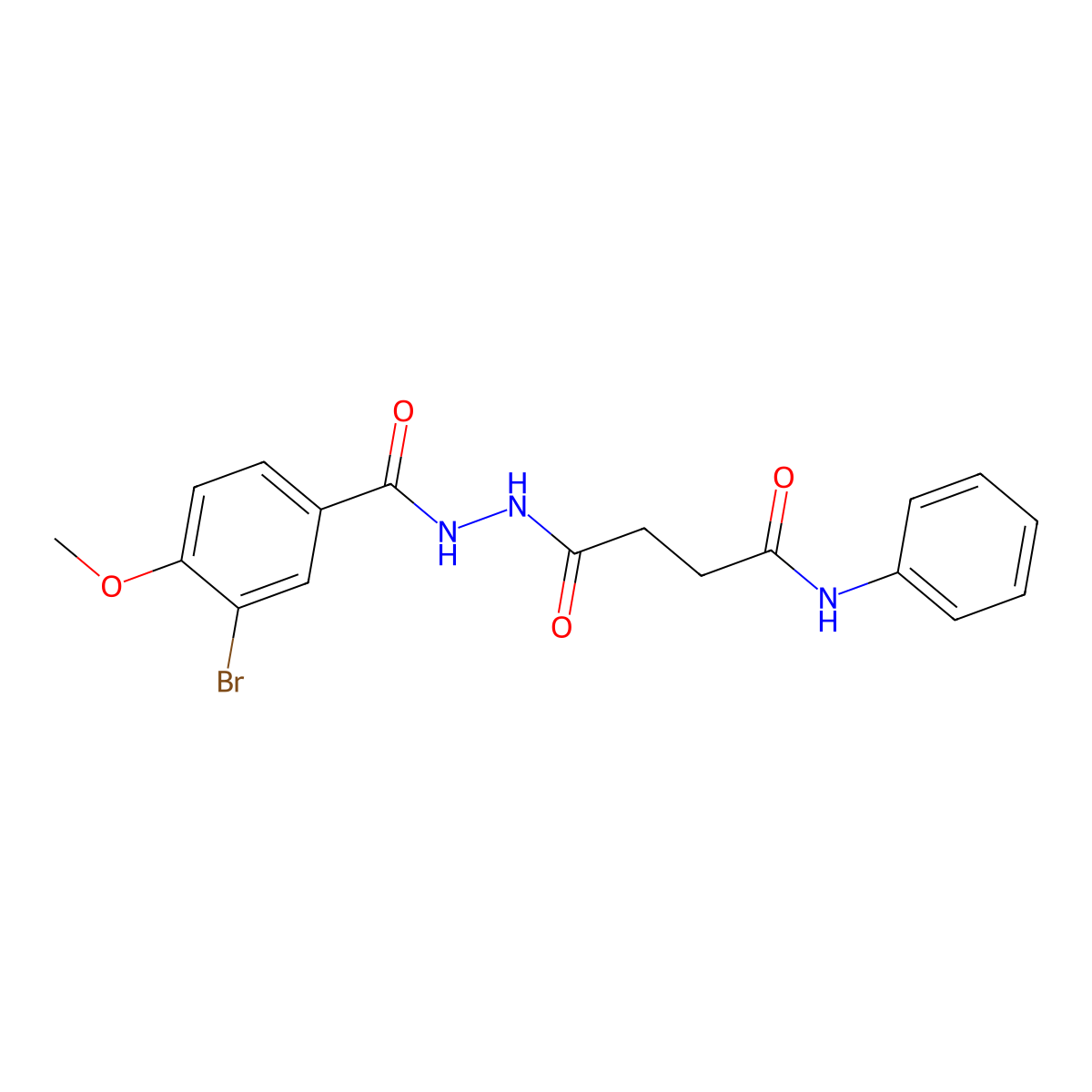 4-[2-(3-bromo-4-methoxybenzoyl)hydrazino]-4-oxo-N-phenylbutanamide molecular structure, CAS 356551-18-3